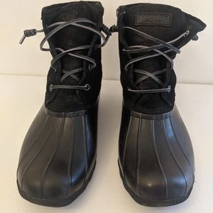 Sperry All Black Waterproof Duck Boots